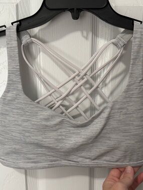 Lululemon Light Gray Strappy Sports Bra - Women